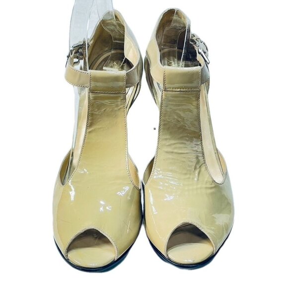 COLE HAAN Shoes Beige Size 9B Patent Leather Heels - Picture 3 of 11